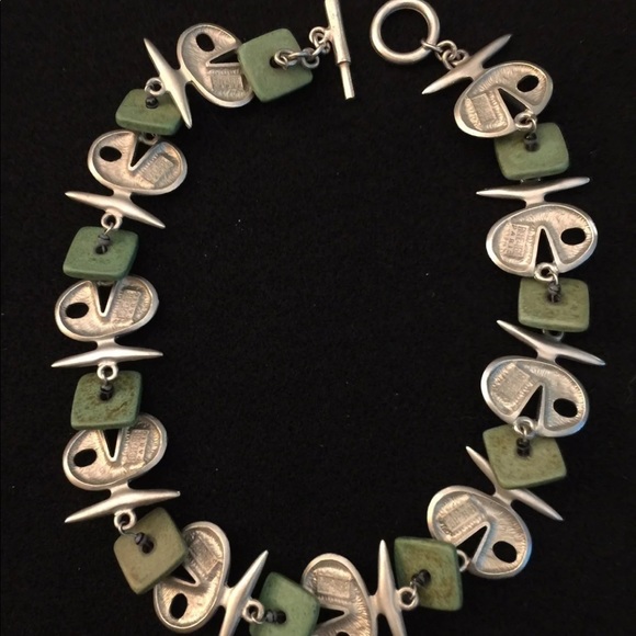 BICHE DE BERE PARIS Vintage Art Collar Statement Necklace 18” - Picture 5 of 10